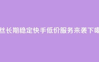 粉丝长期稳定，快手低价服务来袭