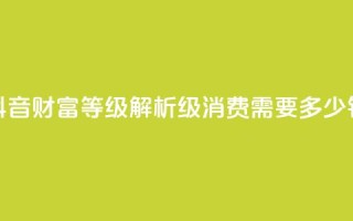 抖音财富等级解析：24级消费需要多少钱