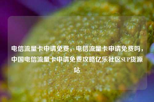 电信流量卡申请免费	，电信流量卡申请免费吗，中国电信流量卡申请免费攻略亿乐社区SUP货源站  第1张