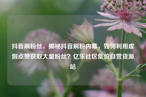 抖音刷粉丝，揭秘抖音刷粉内幕	，如何利用虚假点赞获取大量粉丝？亿乐社区低价自营货源站  第1张